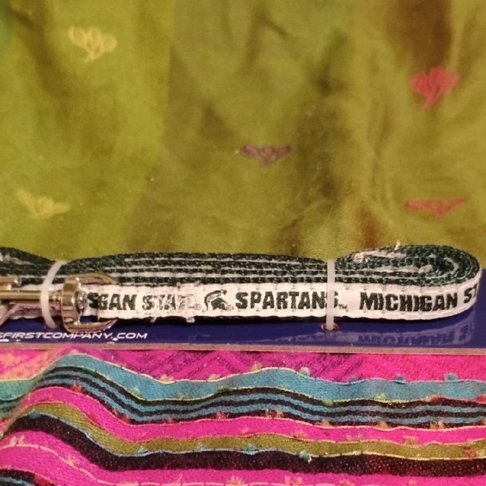 ๐ Pets First Michigan State Spartans Leash - Green and White - Picture 3 of 5